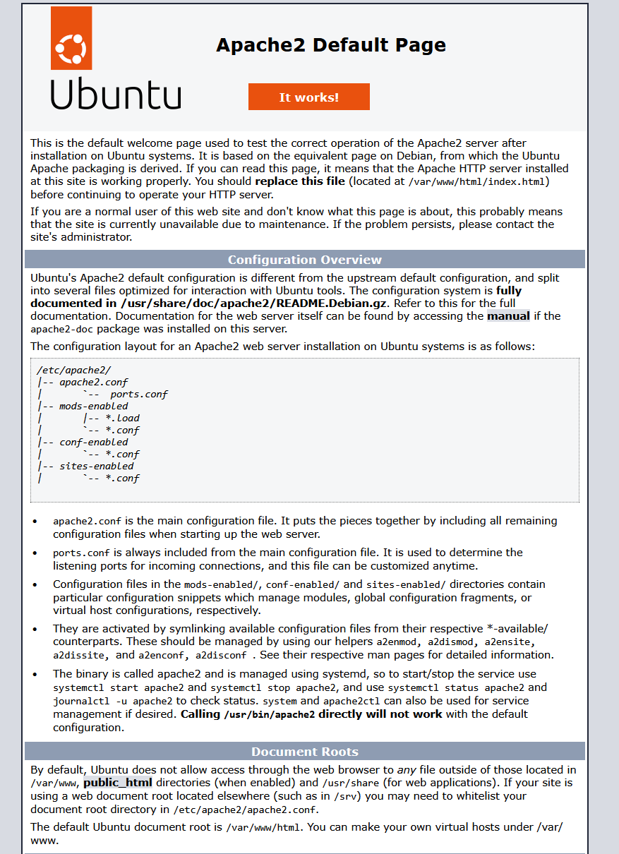 AWS ec2 Apache Success